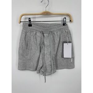 NWT BOODY Weekend Sweat Shorts Women XS Grey Marl Drawstring Pull On Lightweight